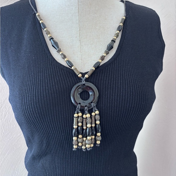 Ruby Rd. Black Ribbed Tank Top - Picture 2 of 5